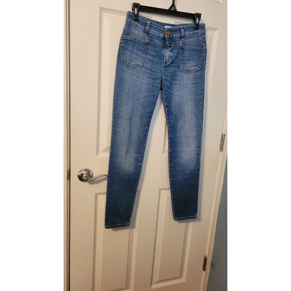 CLOSED Skinny Pusher High Waisted X-Pocket Jeans - Size 28 - Made in Italy - EUC